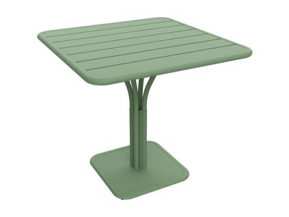 Kaktusově zelený kovový stůl Fermob Luxembourg Pedestal 80 x 80 cm