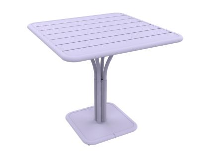 Fialový kovový stůl Fermob Luxembourg Pedestal 80 x 80 cm