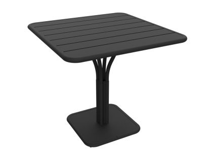 Antracitový kovový stůl Fermob Luxembourg Pedestal 80 x 80 cm