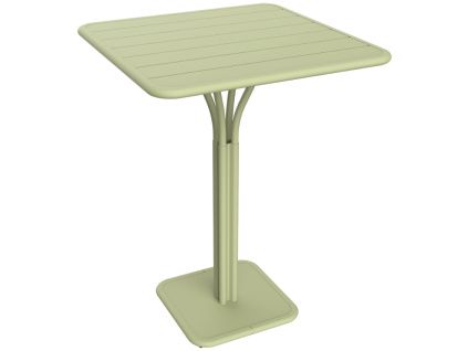 Světle zelený kovový barový stůl Fermob Luxembourg Pedestal 80 x 80 cm