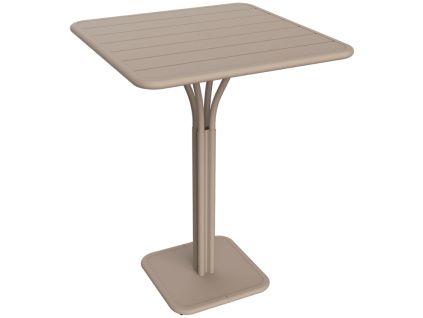 Muškátově šedý kovový barový stůl Fermob Luxembourg Pedestal 80 x 80 cm