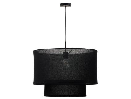 Černé lněné stínidlo Kave Home Mariela 60 cm