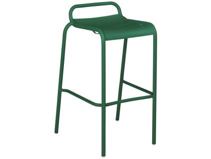 Tmavě zelená kovová barová židle Fermob Luxembourg 79 cm