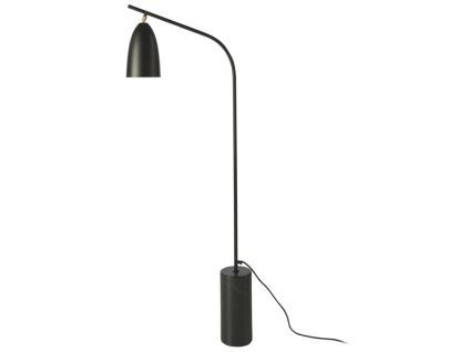 Černá kovová stojací lampa Angel Cerdá No. 8051, 147 cm