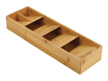 Bambusový organizér na příbory DrawerStore Bamboo