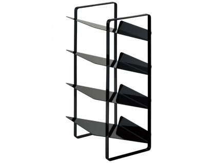 Černý kovový stojan na láhve Yamazaki Tower 40 cm
