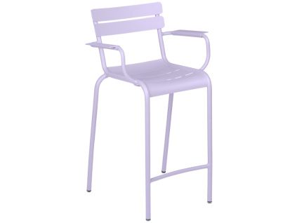 Fialová kovová barová židle Fermob Luxembourg 69,5 cm
