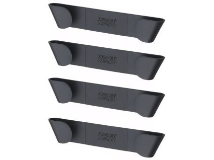 Sada čtyř šedých plastových držáků na poklice CupboardStore