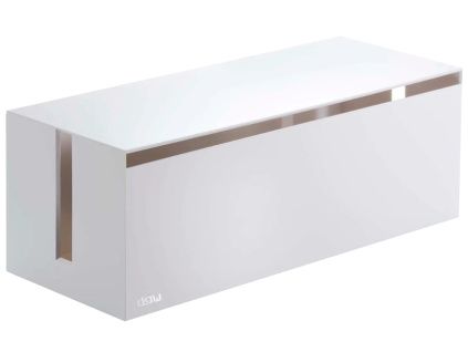 Bílý kovový box na kabely Yamazaki Web 40 x 15,5 cm