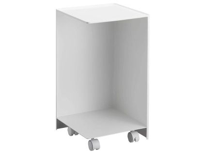 Bílý kovový pojízdný stojan na toaletní papír Yamazaki Tower 43 cm