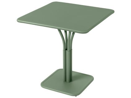 Kaktusově zelený kovový stůl Fermob Luxembourg Pedestal 71 x 71 cm
