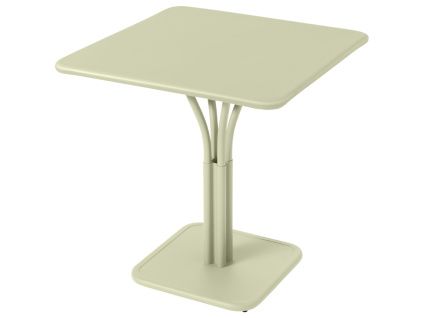 Světle zelený kovový stůl Fermob Luxembourg Pedestal 71 x 71 cm