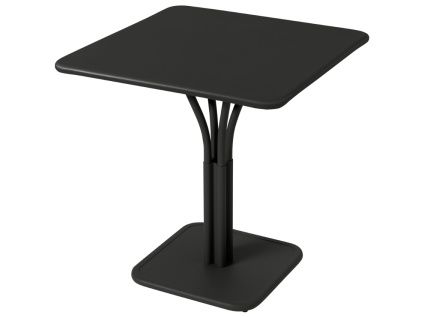 Černý kovový stůl Fermob Luxembourg Pedestal 71 x 71 cm