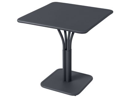 Antracitový kovový stůl Fermob Luxembourg Pedestal 71 x 71 cm