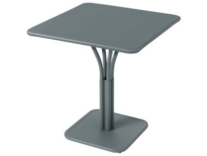 Šedý kovový stůl Fermob Luxembourg Pedestal 71 x 71 cm