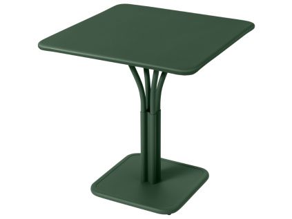 Tmavě zelený kovový stůl Fermob Luxembourg Pedestal 71 x 71 cm