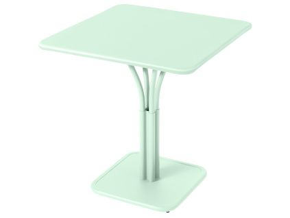 Mátově zelený kovový stůl Fermob Luxembourg Pedestal 71 x 71 cm