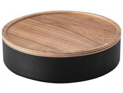 Černý kovový úložný box Yamazaki Rin II. 22 cm