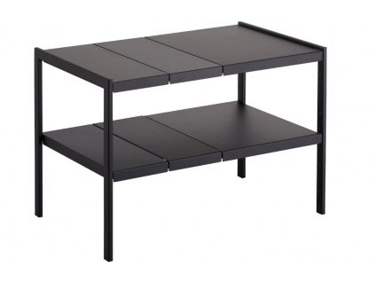 Černá kovová přídavná police Yamazaki Tower 50/85 cm