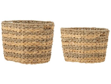 Set dvou dekorativních košů z vodního hyacintu Bloomingville Indra 31x23/35x26 cm