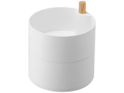 Bílý plastový organizér na šperky Yamazaki Tosca 15,5 cm