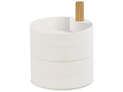 Bílý plastový organizér na šperky Yamazaki Tosca 12,2 cm