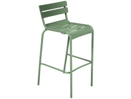 Kaktusově zelená kovová barová židle Fermob Luxembourg 80 cm