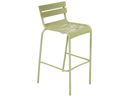 Světle zelená kovová barová židle Fermob Luxembourg 80 cm