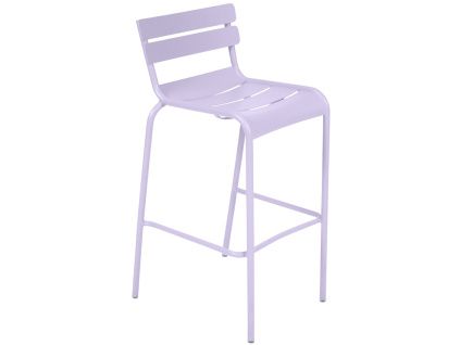Fialová kovová barová židle Fermob Luxembourg 80 cm