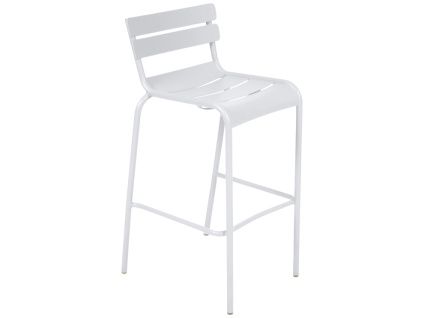 Bílá kovová barová židle Fermob Luxembourg 80 cm