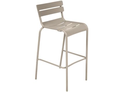 Muškátově šedá kovová barová židle Fermob Luxembourg 80 cm