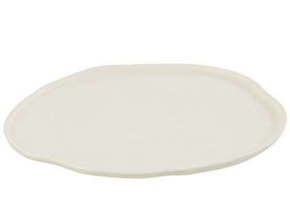 Bílý kovový podnos J-line Tranus 21 x 18 cm