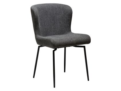 Šedá bouclé otočná jídelní židle DAN-FORM Glam