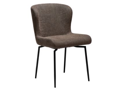 Hnědá bouclé otočná jídelní židle DAN-FORM Glam
