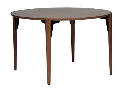 Ořechový kulatý jídelní stůl DAN-FORM Paragon 122 cm