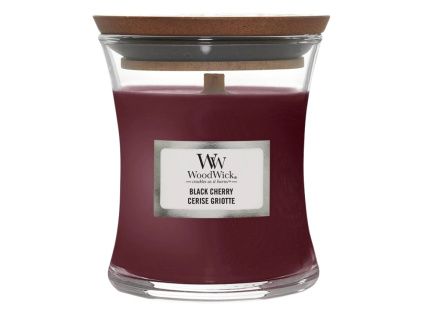 Malá vonná svíčka Woodwick, Black Cherry