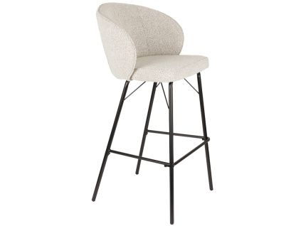 Béžová čalouněná barová židle WLL JOA 75 cm