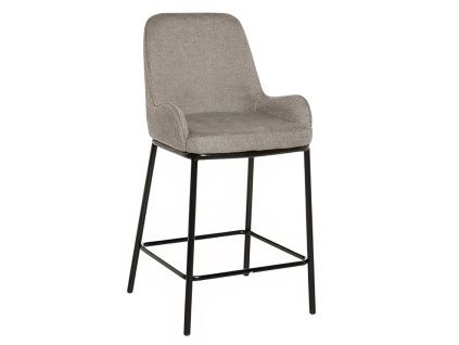 Tmavě béžová čalouněná barová židle Somcasa Milton 65 cm