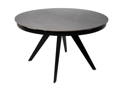 Šedý rozkládací jídelní stůl Somcasa Luna 130/180 x 130 cm