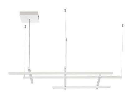Bílé kovové závěsné LED světlo Nova Luce Pace 102 cm