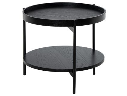 Černý dubový konferenční stolek Somcasa Adrian 50 cm