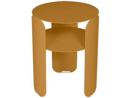 Hnědý kovový zahradní odkládací stolek Fermob Bebop 35 cm