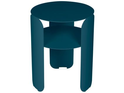 Modrý kovový zahradní odkládací stolek Fermob Bebop 35 cm