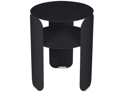 Antracitový kovový zahradní odkládací stolek Fermob Bebop 35 cm
