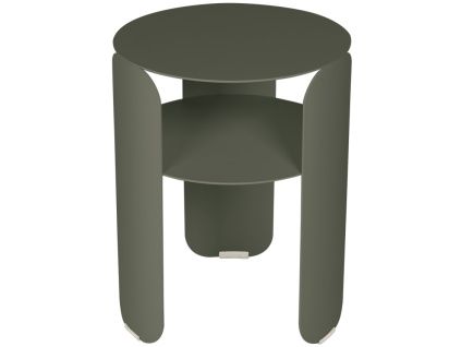 Šedozelený kovový zahradní odkládací stolek Fermob Bebop 35 cm
