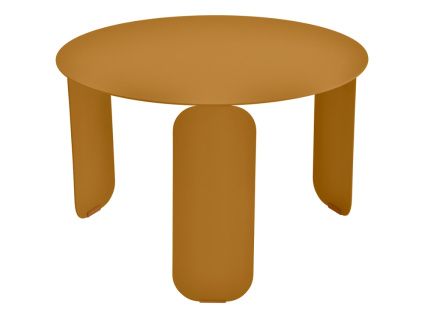 Hnědý kovový zahradní konferenční stolek Fermob Bebop 60 cm