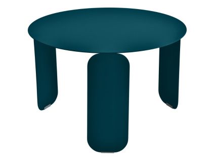 Modrý kovový zahradní konferenční stolek Fermob Bebop 60 cm