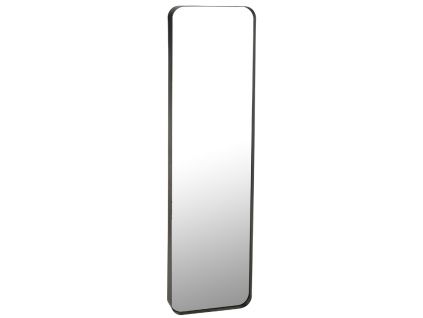 Černé kovové závěsné zrcadlo J-line Dolly 160 x 44 cm