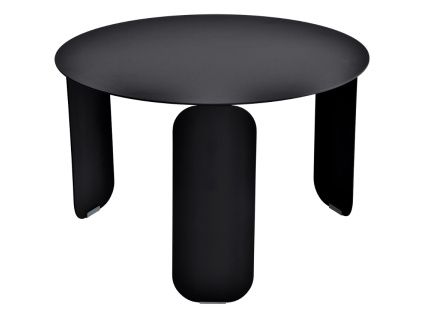 Černý kovový zahradní konferenční stolek Fermob Bebop 60 cm