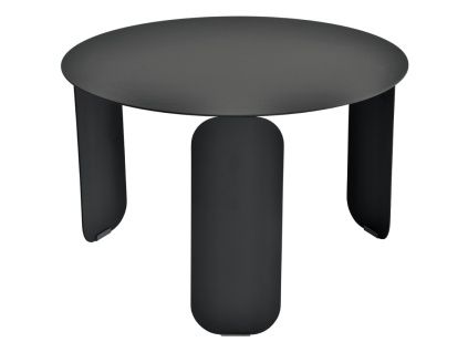 Antracitový kovový zahradní konferenční stolek Fermob Bebop 60 cm